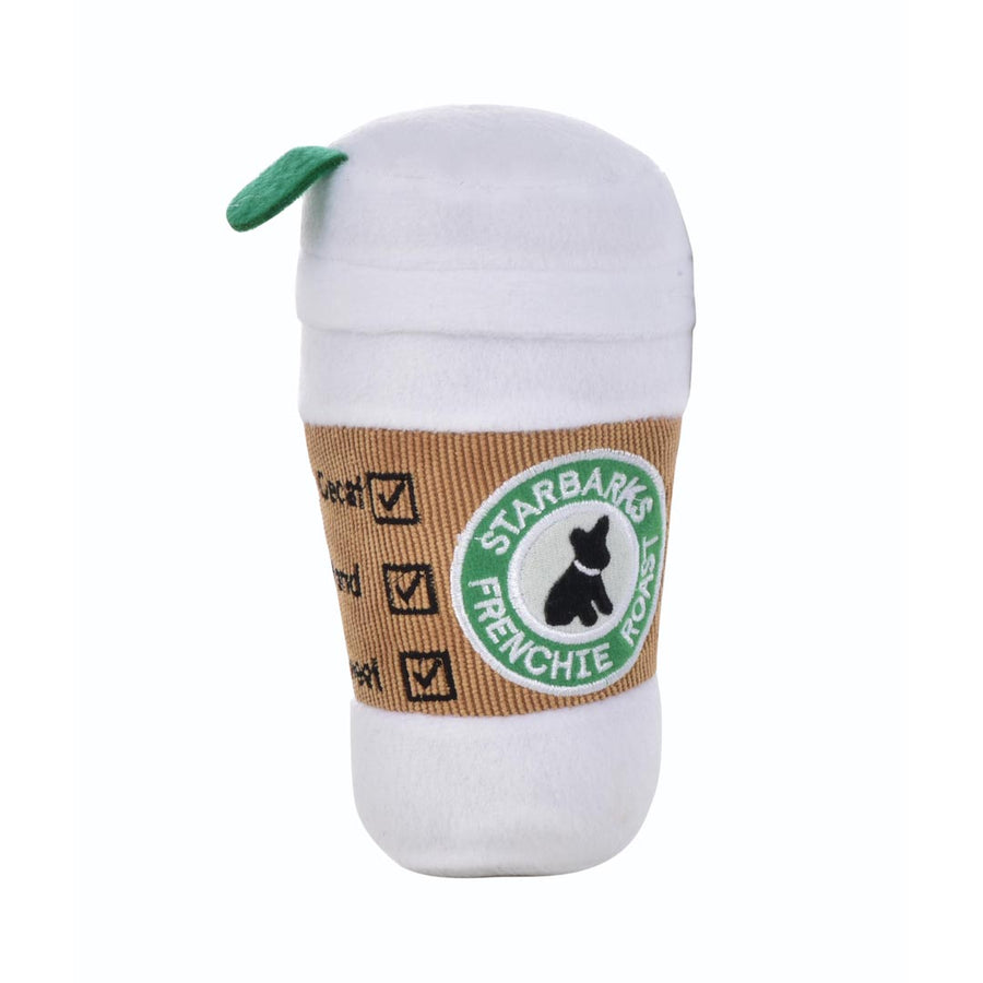 STARBARKS COFFEE CUP SQUEAK PLUSH DOG TOY