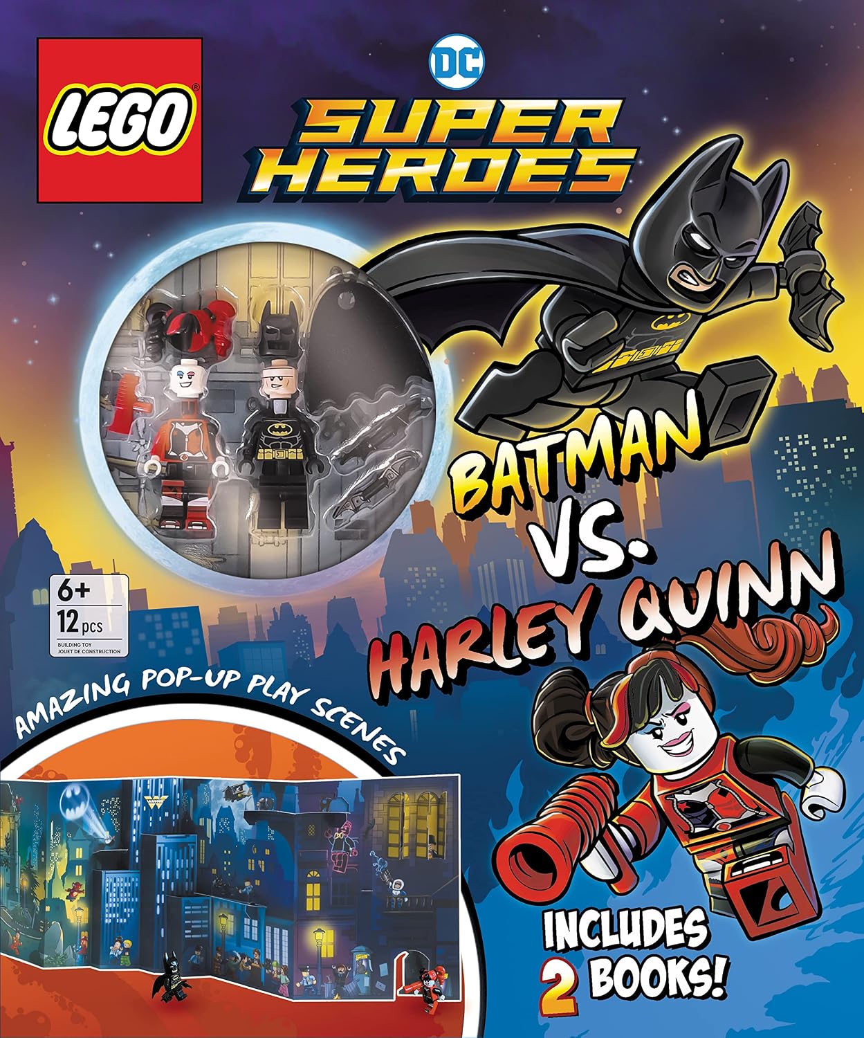 LEGO® DC Comics Super Heroes: Batman™ vs. Harley Quinn™ Interactive Book & Minifigure Set
