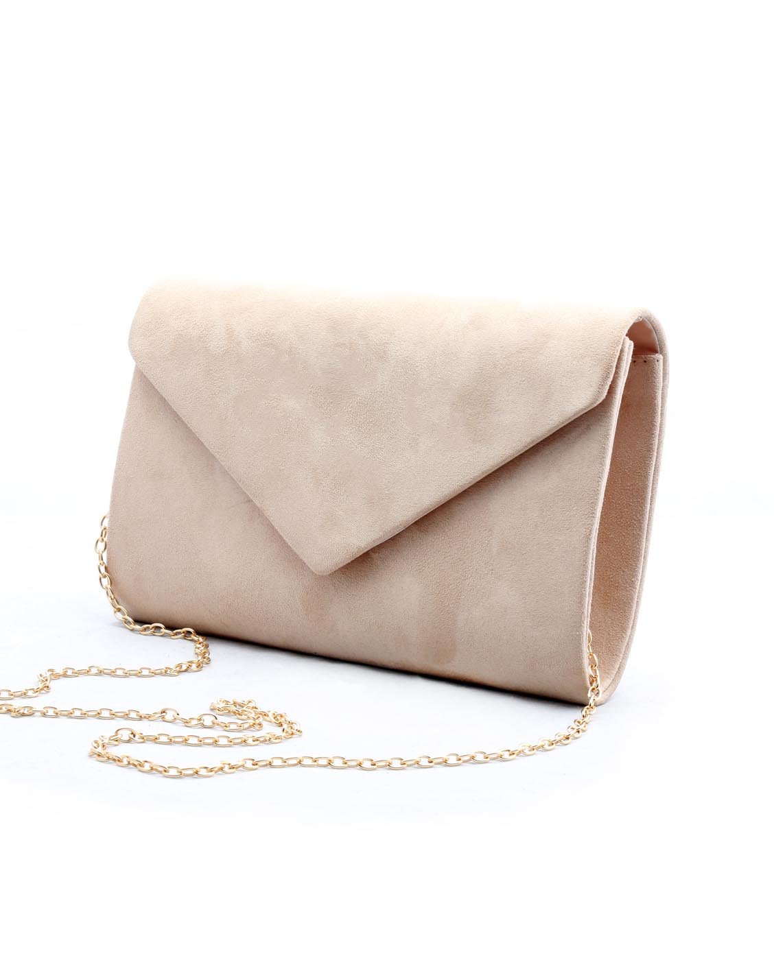 VEGAN SUEDE ENVELOPE CROSSBODY CLUTCH