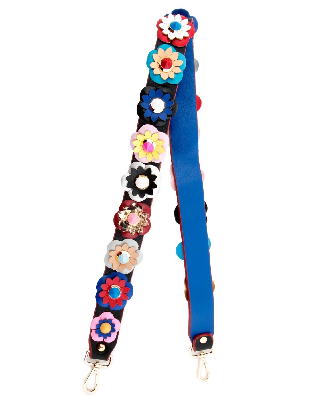 LASER CUT STACKED FLORAL GUITAR PURSE STRAP