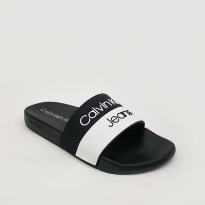 Calvin Klein Men's Aura Two-Tone Slide Sandals