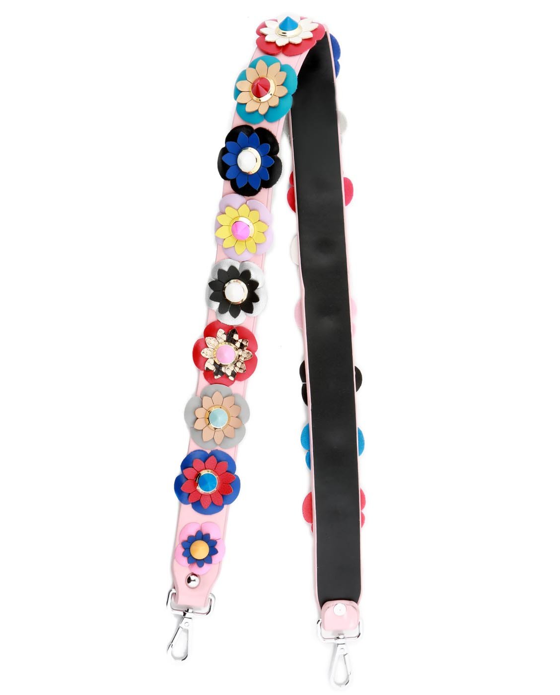 LASER CUT STACKED FLORAL GUITAR PURSE STRAP