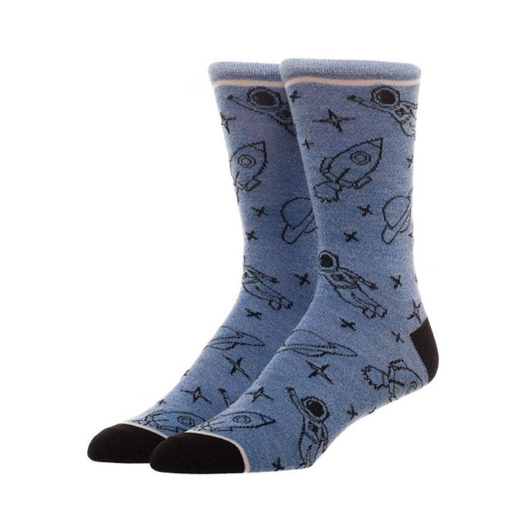 OUTER SPACE MEN'S CREW SOCKS