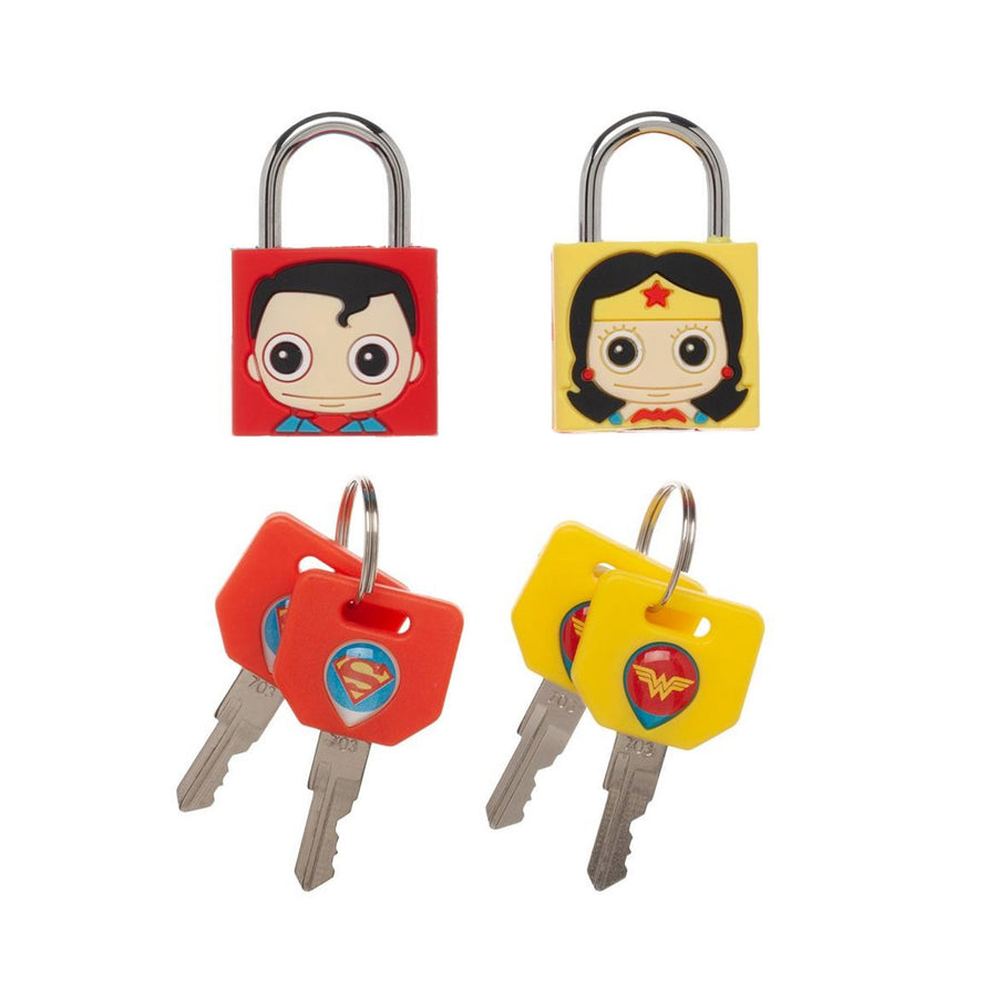 DC COMICS JUSTICE LEAGUE SET OF 2 PADLOCKS WITH 2 KEYS