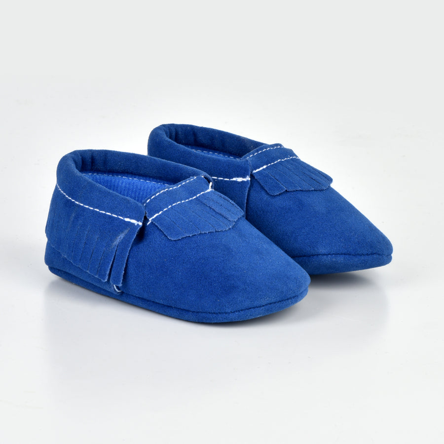 EMERSON AND FRIENDS SUEDE BABY MOCCASINS