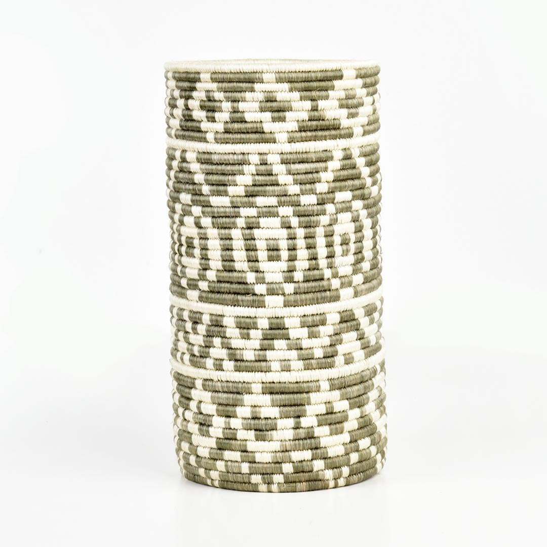 KAZI TALL LIGHT TAUPE DIYAMA VASE