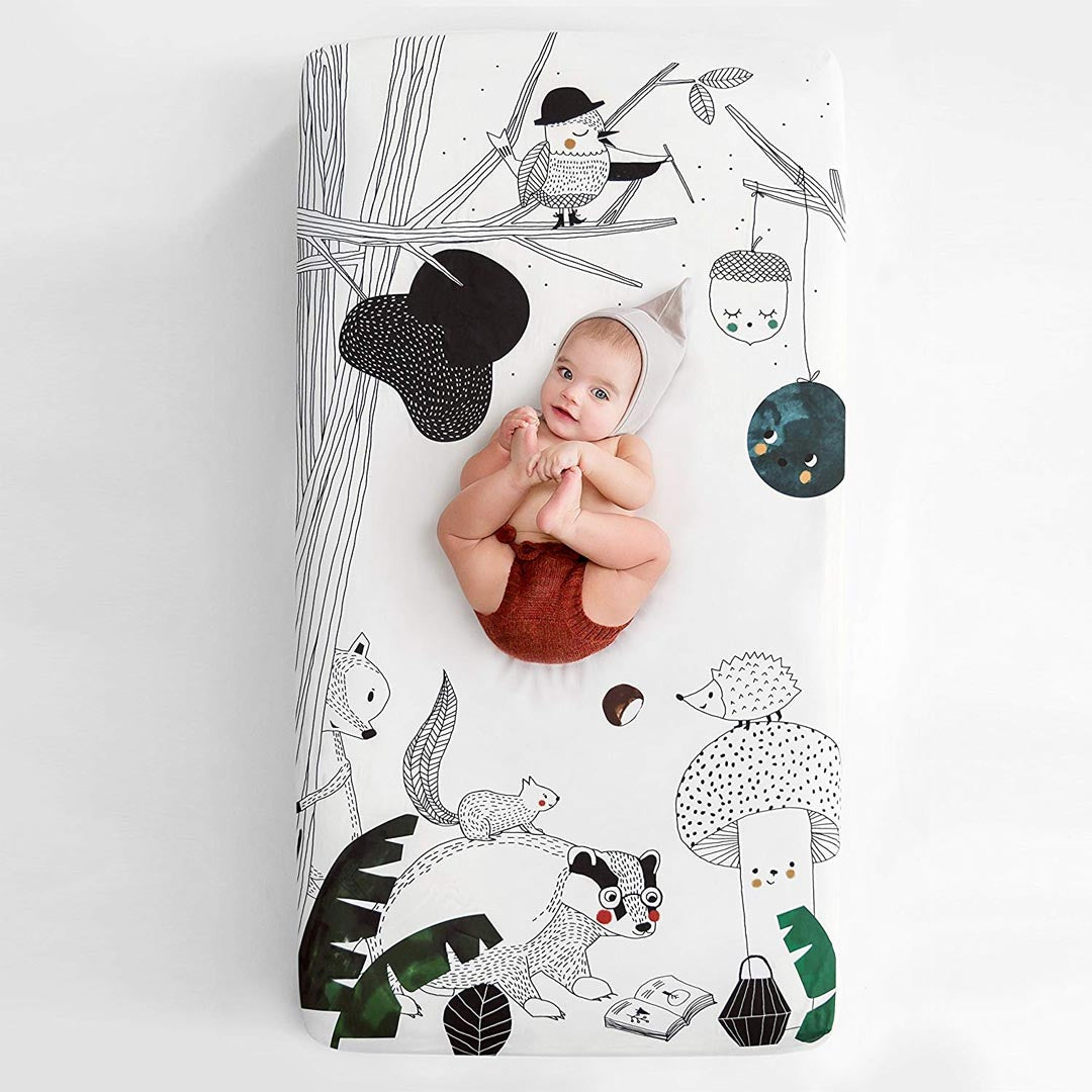 WOODLAND FITTED CRIB SHEET