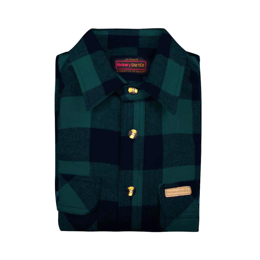 HICKORY BUFFALO PLAID BUTTON SHIRT- MEN’S