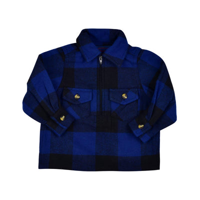 HICKORY BUFFALO PLAID ZIP SHIRT- TODDLERS